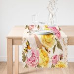 - Runner-3814-1 - Realhomes Renkli Gül Tasarımlı Dijital Baskılı Modern Runner Realhomes