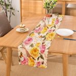 - Runner-3814 - Realhomes Renkli Gül Tasarımlı Dijital Baskılı Modern Runner Realhomes