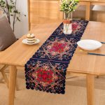 Etnik Desenli Özel Tasarım Dijital Baskılı Modern Runner Realhomes