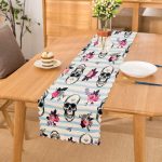 Mavi Çizgide Kurukafa Desenli Dijital Baskılı Runner Realhomes