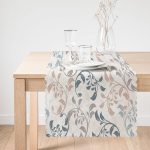 Krem Zeminli Özel Tasarım Dijital Baskılı Modern Runner Realhomes