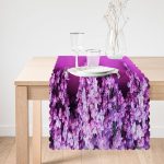 - Runner-3848-1 - Realhomes Mor Çiçek Motifli Dijital Baskılı Modern Runner Realhomes