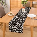 - Runner-3851 - Realhomes Zebra Desenli Özel Tasarım Dijital Baskılı Modern Runner Realhomes