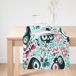 Neşeli Baykuşlar Dijital Baskılı Modern Runner Realhomes