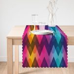 - Runner-3872-1 - Realhomes  Renkli Zikzak Desenli Dijital Baskılı Modern Runner Realhomes