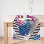 - Runner-3884-1 - Realhomes Kareli Renkli Motifler Dijital Baskılı Modern Runner Realhomes