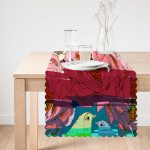 - Runner-3888-1 - Realhomes  Kuş Motifli Dijital Baskılı Modern Runner Realhomes