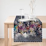 - Runner-3891-1 - Realhomes Karmaşık Çiçek Desenli Özel Tasarım Dijital Baskılı Modern Runner Realhomes