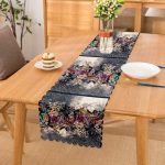 - Runner-3891 - Realhomes Karmaşık Çiçek Desenli Özel Tasarım Dijital Baskılı Modern Runner Realhomes