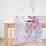 - Runner-3901-1 - Realhomes Pembe Çiçek Motifli Özel Tasarım Dijital Baskılı Modern Runner Realhomes