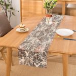 - Runner-3909 - Realhomes  Soyut Damask Motifli Özel Tasarım Dijital Baskılı Modern Runner Realhomes