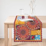 Etnik Motifli Özel Tasarım Dijital Baskılı Modern Runner Realhomes