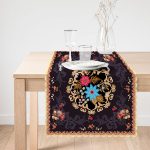 Etnik Motifli Özel Tasarım Dijital Baskılı Modern Runner Realhomes