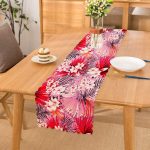 - Runner-3948 - Realhomes Rengarenk Çiçek Desenli Özel Tasarım Dijital Baskılı Modern Runner Realhomes