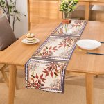 - Runner-3949 - Realhomes Çerçeve İçinde Çiçek Ve Yaprak Motifli Özel Tasarım Dijital Baskılı Modern Runner Realhomes