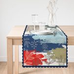 - Runner-3954-1 - Realhomes  Yaprak Desenli Özel Tasarım Dijital Baskılı Modern Runner Realhomes