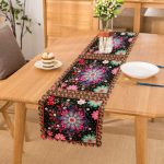 - Runner-3974 - Realhomes Çiçek Ve Etnik Desenli Özel Tasarım Dijital Baskılı Modern Runner Realhomes