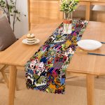 Popart Desenli Özel Tasarım Dijital Baskılı Modern Runner Realhomes