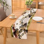 - Runner-3989 - Realhomes Beyaz Zeminde Çiçek Desenli Özel Tasarım Dijital Baskılı Modern Runner Realhomes