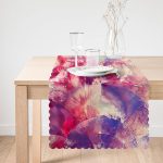 Sulu Boya Desenli Özel Tasarım Dijital Baskılı Modern Runner Realhomes