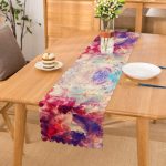 Sulu Boya Desenli Özel Tasarım Dijital Baskılı Modern Runner Realhomes