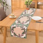 - Runner-4006 - Realhomes Çiçek Çerçeve Motifli Özel Tasarım Dijital Baskılı Modern Runner Realhomes