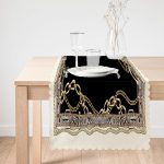 - Runner-4024-1 - Realhomes Zincir Ve Kemer Desenli Özel Tasarım Dijital Baskılı Modern Runner Realhomes