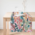 - Runner-4037-1 - Realhomes  Rengarenk Çiçek Motifli Özel Tasarım Dijital Baskılı Modern Runner Realhomes