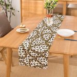 - Runner-4052 - Realhomes Leopar Ve Zincir Desenli Özel Tasarım Dijital Baskılı Modern Runner Realhomes