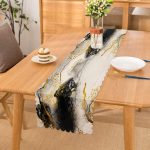 - Runner-4060 - Realhomes Altın Desenli Özel Tasarım Dijital Baskılı Modern Runner Realhomes