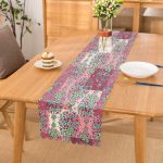 Çiçek Demeti Motifli Dijital Baskılı Özel Tasarım Modern Runner Realhomes