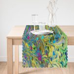 - Runner-4081-1 - Realhomes Ebru Sanatı Motifli Özel Tasarım Dijital Baskılı Modern Runner Realhomes