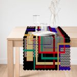 Geometrik Desenli Özel Tasarım Dijital Baskılı Modern Runner Realhomes