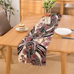 - Runner-4086 - Realhomes Etnik Çiçek Desenli Özel Tasarım Dijital Baskılı Modern Runner Realhomes