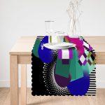 - Runner-4089-1 - Realhomes Renkli Karmaşık Geometrik Desenli Özel Tasarım Dijital Baskılı Modern Runner Realhomes