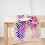 - Runner-4099-1 - Realhomes Rengarenk Yaprak Desenli Özel Tasarım Dijital Baskılı Modern Runner Realhomes