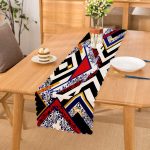 - Runner-4104 - Realhomes Geometrik Desenli Özel Tasarım Dijital Baskılı Modern Runner Realhomes