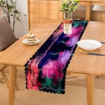 - Runner-4106 - Realhomes Geometrik Desenli Özel Tasarım Dijital Baskılı Modern Runner Realhomes