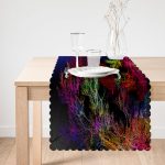 - Runner-4108-1 - Realhomes Dal Ve Yaprak Desenli Özel Tasarım Dijital Baskılı Modern Runner Realhomes