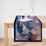 - Runner-4110-1 - Realhomes Geometrik Motifli Özel Tasarım Dijital Baskılı Modern Runner Realhomes