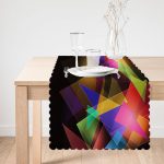 - Runner-4112-1 - Realhomes Renkli Üçgen Figürlü Özel Tasarım Dijital Baskılı Modern Runner Realhomes