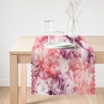 Soyut Çiçek Motifli Özel Tasarım Dijital Baskılı Modern Runner Realhomes