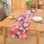 Soyut Çiçek Motifli Özel Tasarım Dijital Baskılı Modern Runner Realhomes