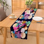 - Runner-4118 - Realhomes Dairesel Rengarenk Motifli Özel Tasarım Dijital Baskılı Modern Runner Realhomes