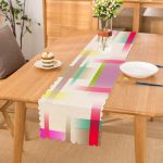 - Runner-4125 - Realhomes Renkli Geometrik Desenli Özel Tasarım Dijital Baskılı Modern Runner Realhomes