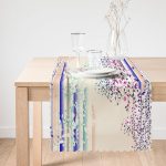 Soyut Çiçek Motifli Özel Tasarım Dijital Baskılı Modern Runner Realhomes