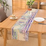 Soyut Çiçek Motifli Özel Tasarım Dijital Baskılı Modern Runner Realhomes