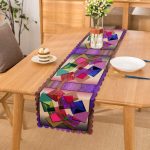 - Runner-4140 - Realhomes Soyut Ahşap Motifli Özel Tasarım Dijital Baskılı Modern Runner Realhomes