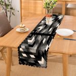 - Runner-4141 - Realhomes Geometrik Motifli Özel Tasarım Dijital Baskılı Modern Runner Realhomes