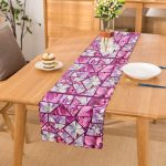 Çiçekli Geometrik Motifli Özel Tasarım Dijital Baskılı Modern Runner Realhomes